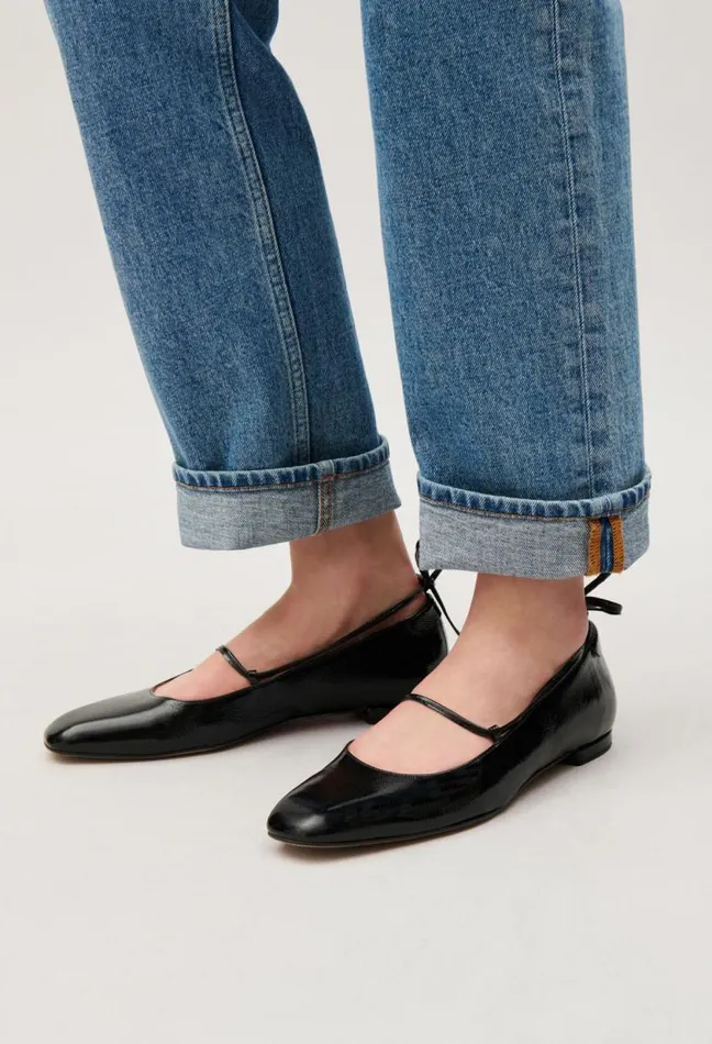 Claudie Pierlot Patent Leather Ballet Pumps Shoes Ballerinas