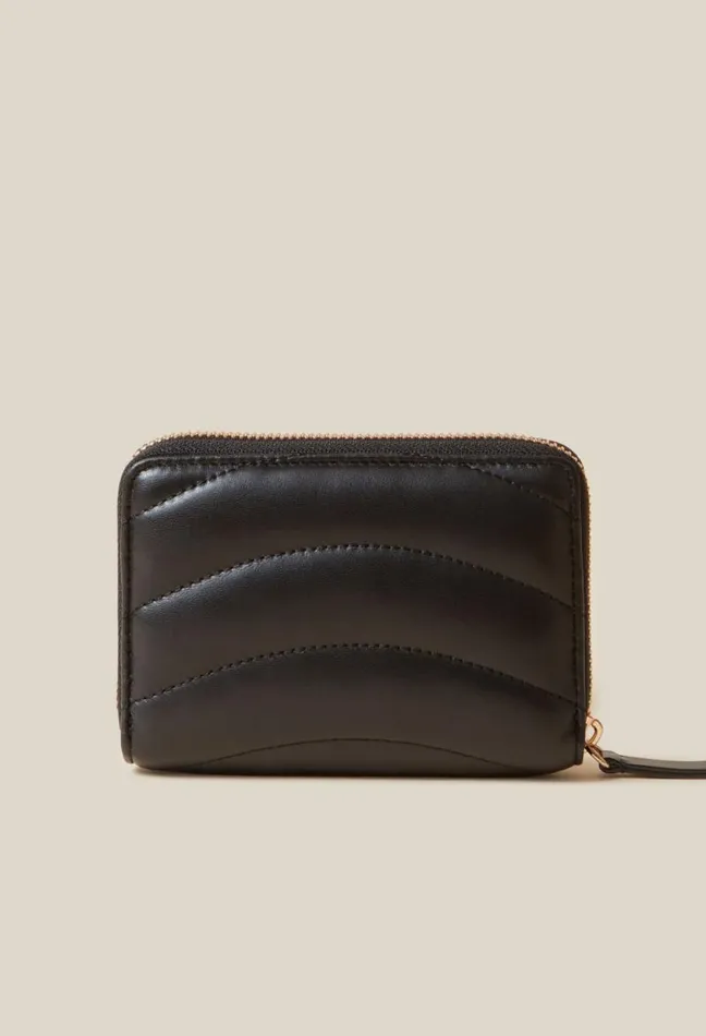Claudie Pierlot Quilted Leather Alba Wallet Bags Small Leather Goods