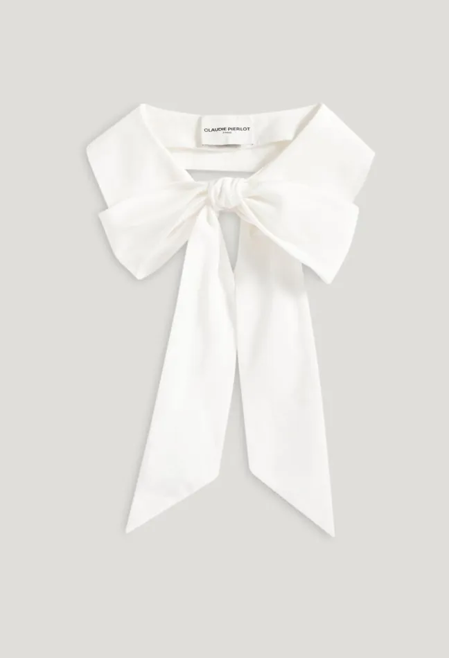 Claudie Pierlot Removable Silk Peter Pan Collar Accessories Shawls And Collars Claudie Pierlot Removable Silk Peter Pan Collar Accessories Shawls And Collars