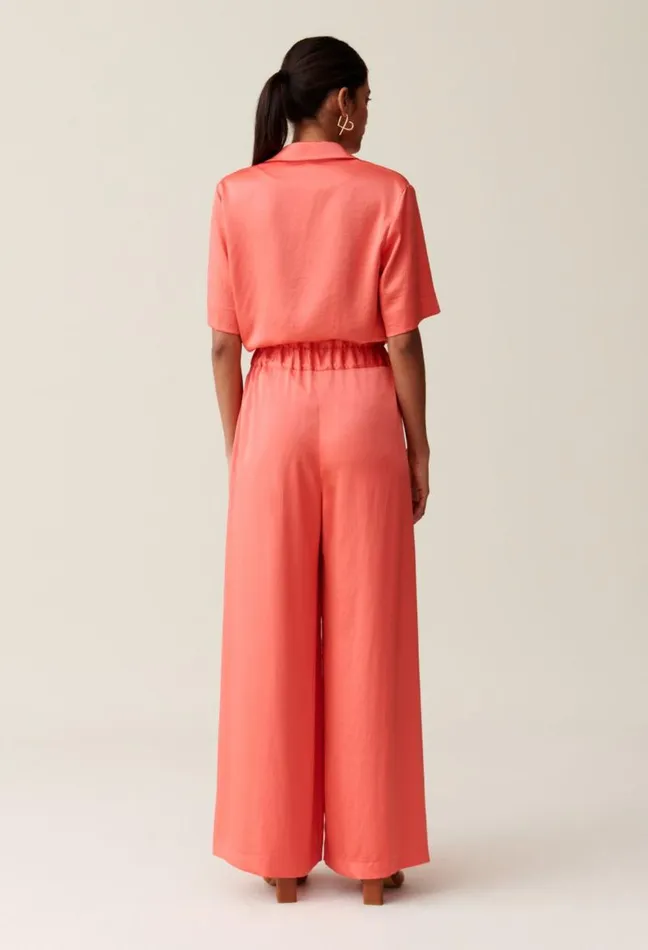 Claudie Pierlot Satin Mandarin Trousers Clothes Jeans And Trousers