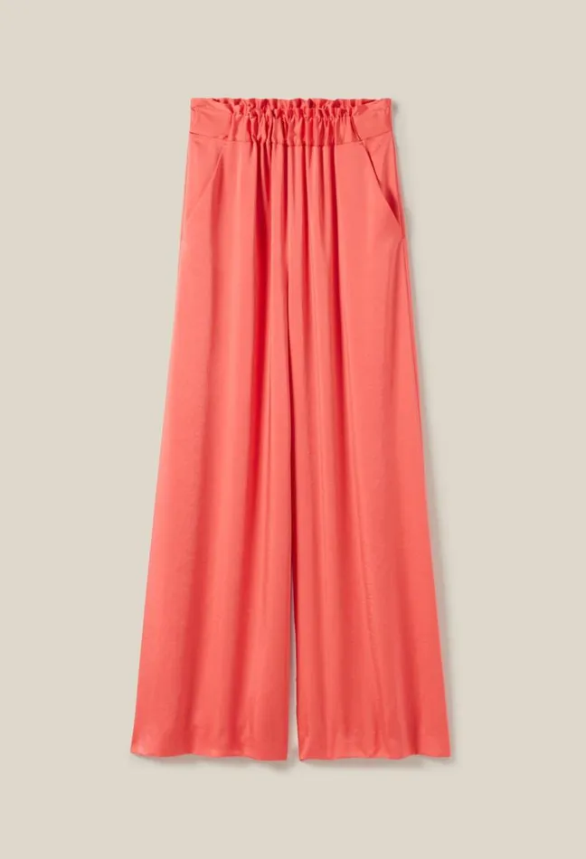 Claudie Pierlot Satin Mandarin Trousers Clothes Jeans And Trousers