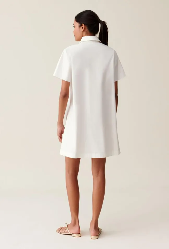 Claudie Pierlot Short Embroidered White Shirt Dress Clothes Dresses