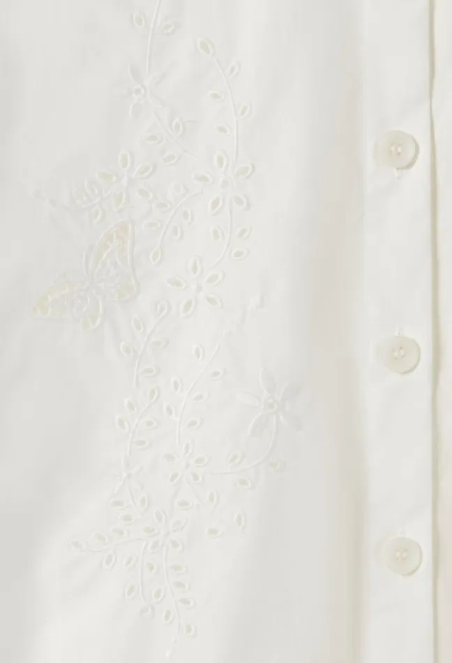 Claudie Pierlot Short Embroidered White Shirt Dress Clothes Dresses