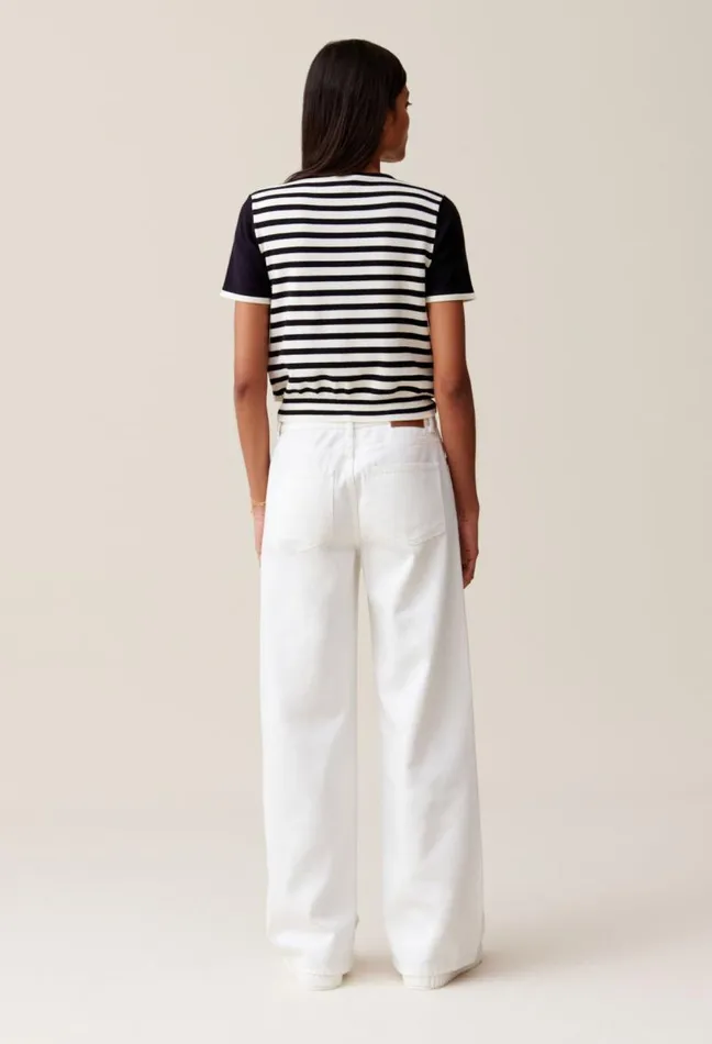 Claudie Pierlot Short Striped Jumper Clothes Knitwear And Cardigans