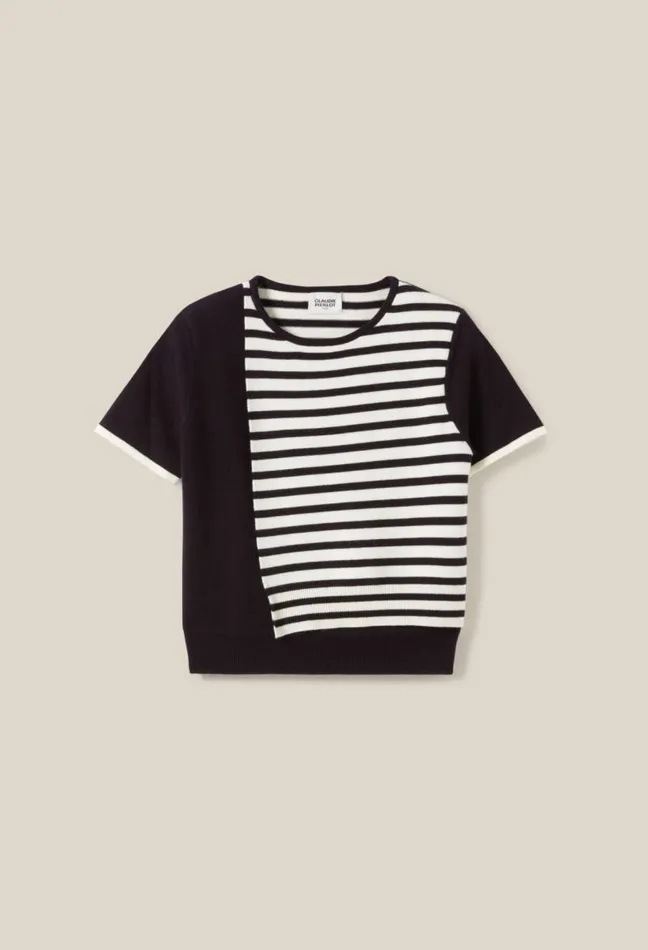 Claudie Pierlot Short Striped Jumper Clothes Knitwear And Cardigans