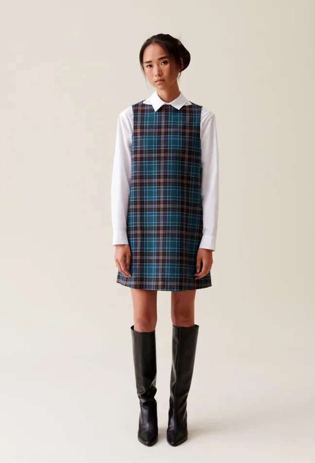 Claudie Pierlot Sleeveless Checked Mini Dress Clothes Dresses