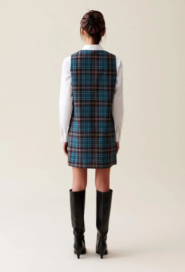 Claudie Pierlot Sleeveless Checked Mini Dress Clothes Dresses