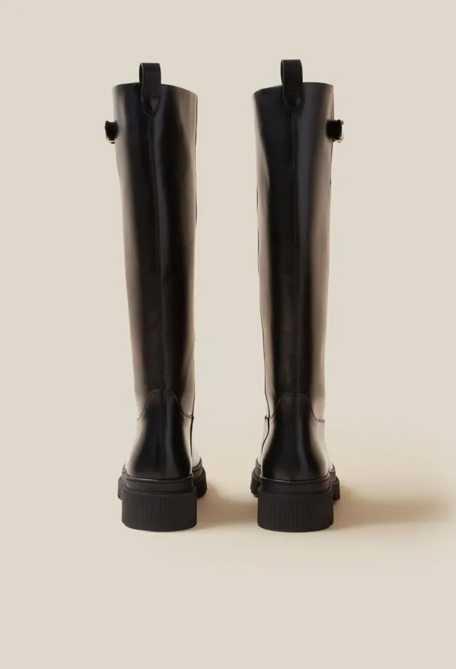 Claudie Pierlot Smooth Leather High Boots Shoes Ankle Boots