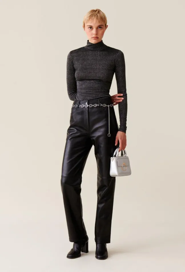 Claudie Pierlot Sparkly Turtleneck Jersey Top Clothes Knitwear And Cardigans