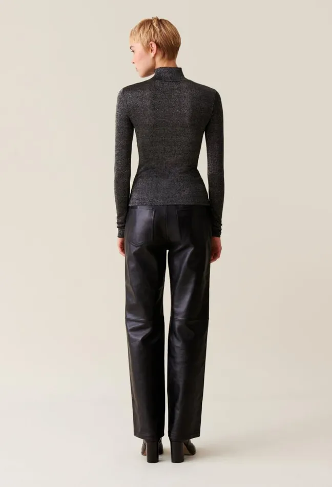 Claudie Pierlot Sparkly Turtleneck Jersey Top Clothes Knitwear And Cardigans