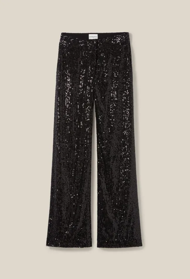 Claudie Pierlot Straightleg Black Sequin Trousers Clothes Jeans And Trousers