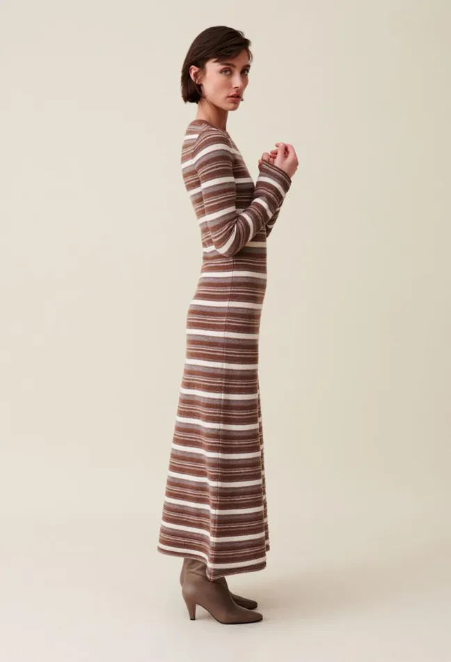 Claudie Pierlot Striped Wool Dress Clothes Dresses