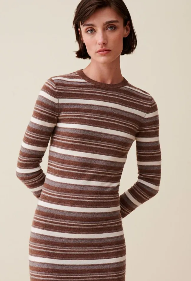 Claudie Pierlot Striped Wool Dress Clothes Dresses