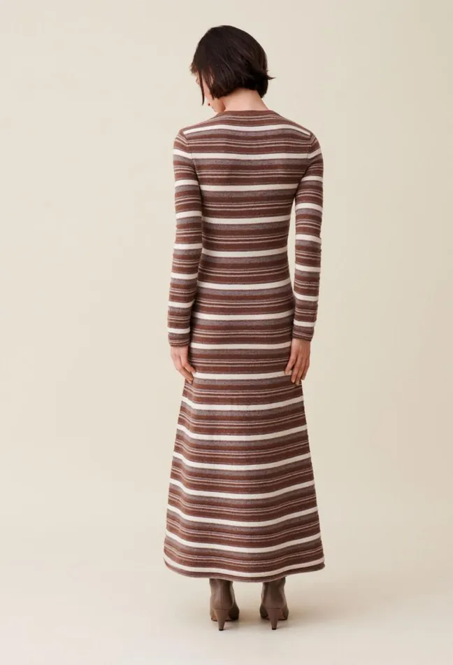 Claudie Pierlot Striped Wool Dress Clothes Dresses
