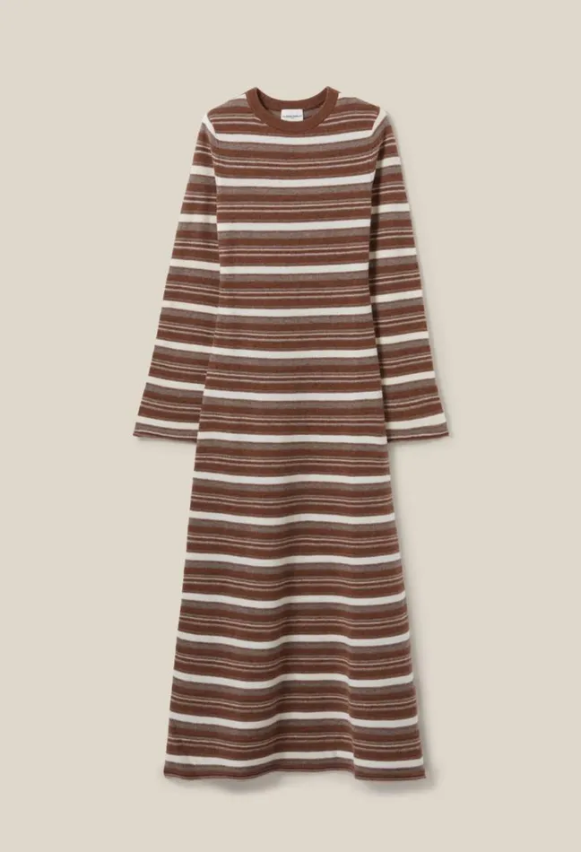 Claudie Pierlot Striped Wool Dress Clothes Dresses