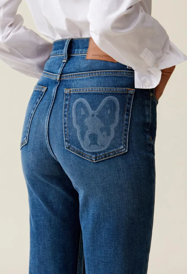 Claudie Pierlot Toto Jeans With Logo On Back Pocket Clothes Jeans And Trousers