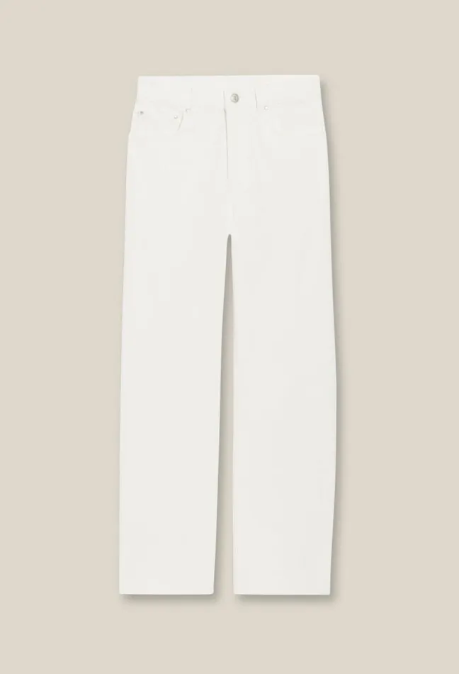 Claudie Pierlot Toto Slim 78 Jeans Ecru Clothes Jeans And Trousers