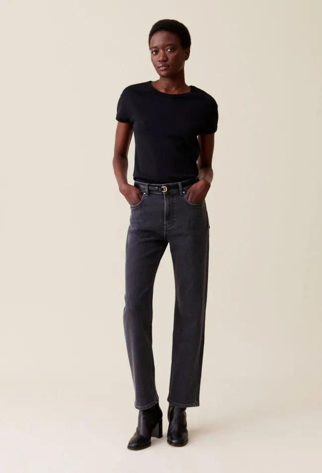 Claudie Pierlot Toto Slim Jeans Charcoal Grey Clothes Jeans And Trousers