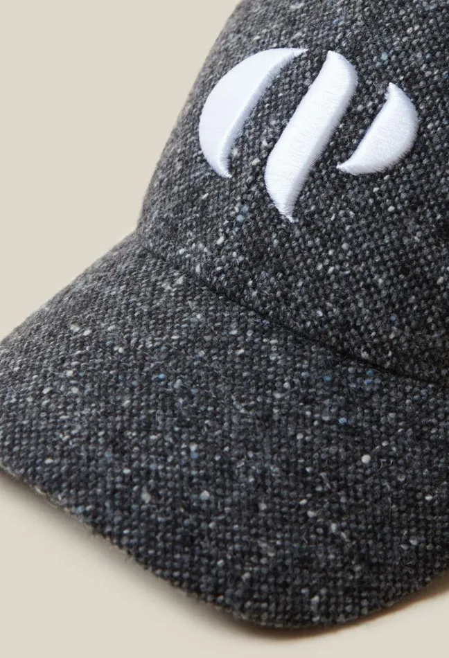 Claudie Pierlot Tweed Cap With CP Embroidery Accessories Caps