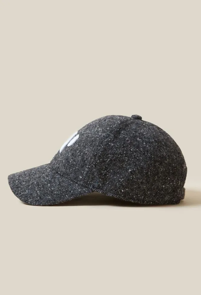 Claudie Pierlot Tweed Cap With CP Embroidery Accessories Caps