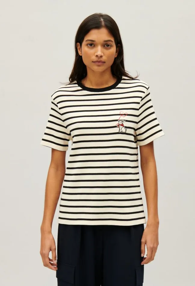 Claudie Pierlot Twotone Stripy Breton Tshirt Clothes Tshirts