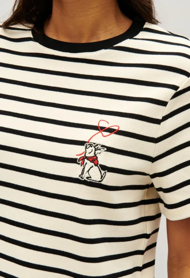 Claudie Pierlot Twotone Stripy Breton Tshirt Clothes Tshirts