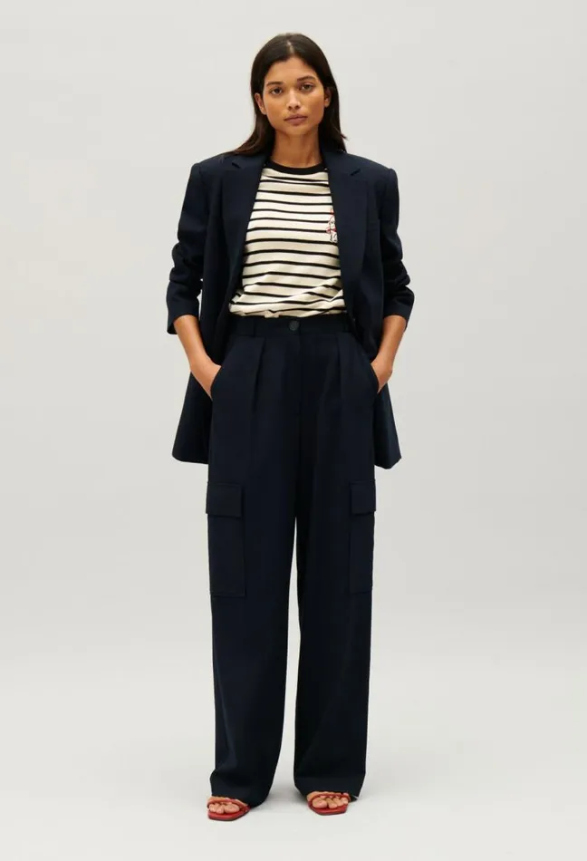 Claudie Pierlot Twotone Stripy Breton Tshirt Clothes Tshirts