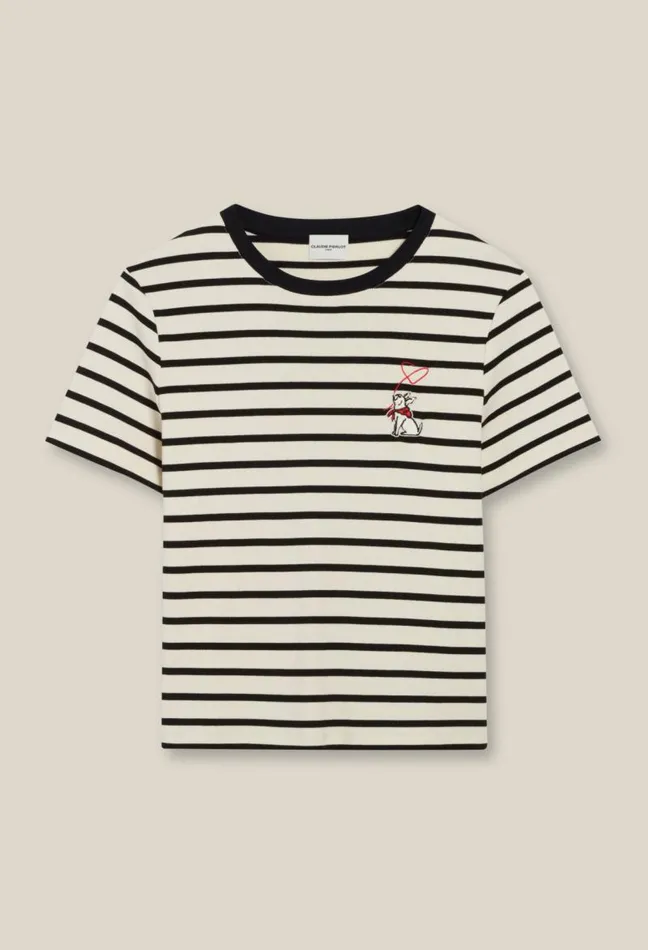 Claudie Pierlot Twotone Stripy Breton Tshirt Clothes Tshirts