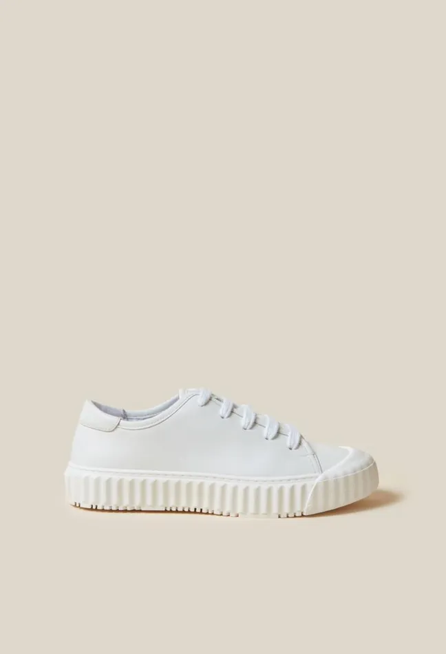 Claudie Pierlot White Leather Trainers Shoes Sneakers