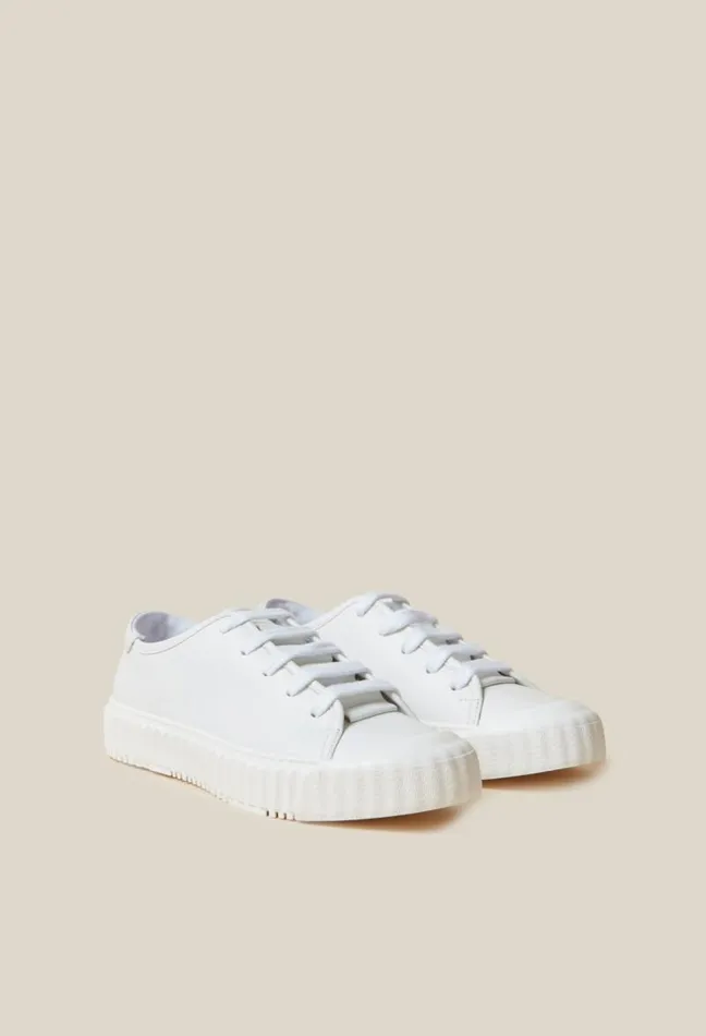 Claudie Pierlot White Leather Trainers Shoes Sneakers