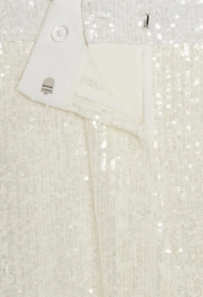 Claudie Pierlot White Sequinned Trousers Clothes Jeans And Trousers