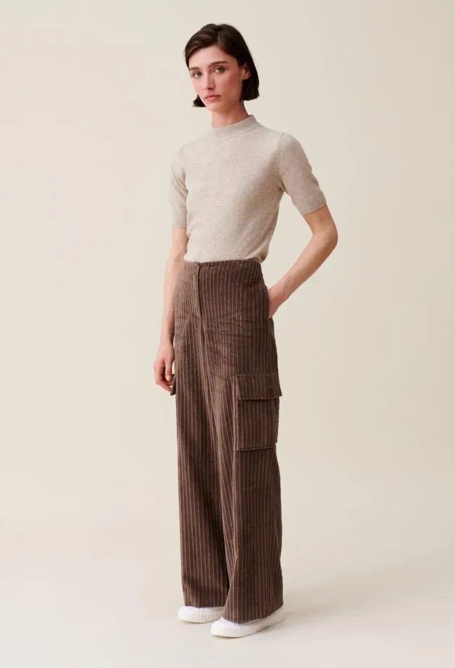 Claudie Pierlot Wide Corduroy Cargo Trousers Clothes Jeans And Trousers