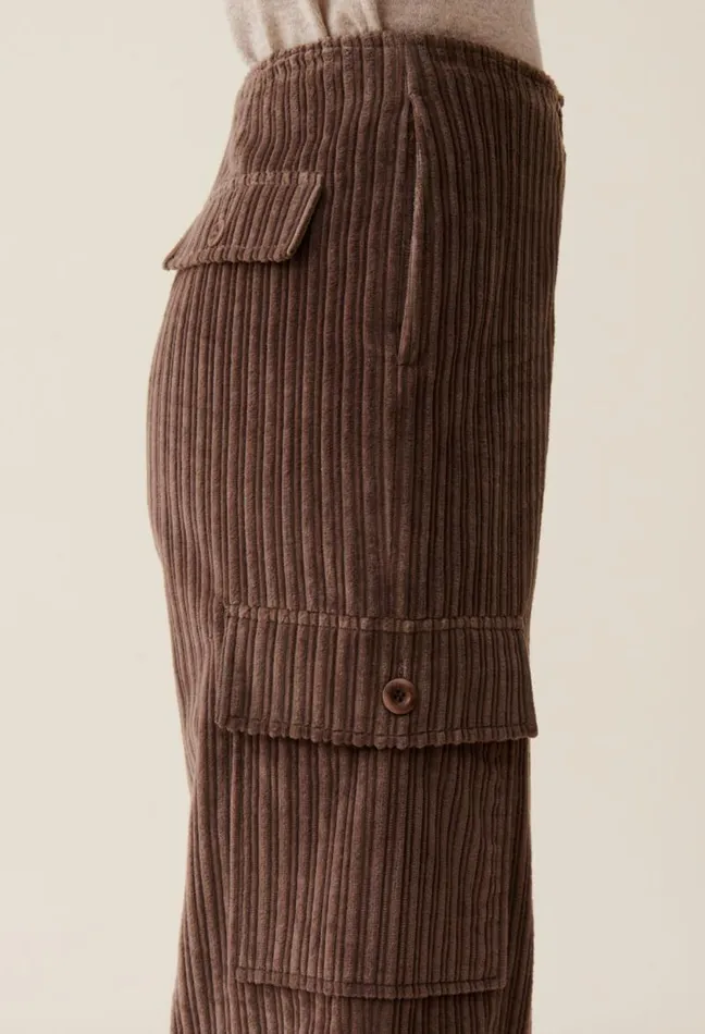 Claudie Pierlot Wide Corduroy Cargo Trousers Clothes Jeans And Trousers