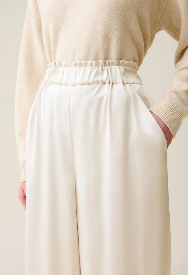 Claudie Pierlot Wideleg Trousers With Smocked Waistband Clothes Jeans And Trousers