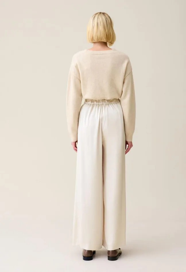 Claudie Pierlot Wideleg Trousers With Smocked Waistband Clothes Jeans And Trousers