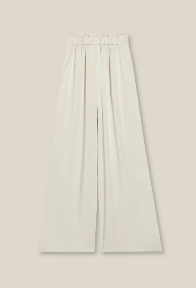 Claudie Pierlot Wideleg Trousers With Smocked Waistband Clothes Jeans And Trousers