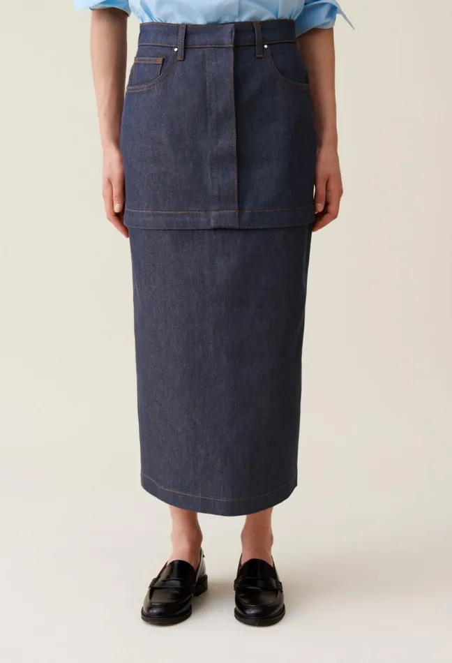 Claudie Pierlot Zip Modular Denim Skirt Clothes Skirts And Shorts