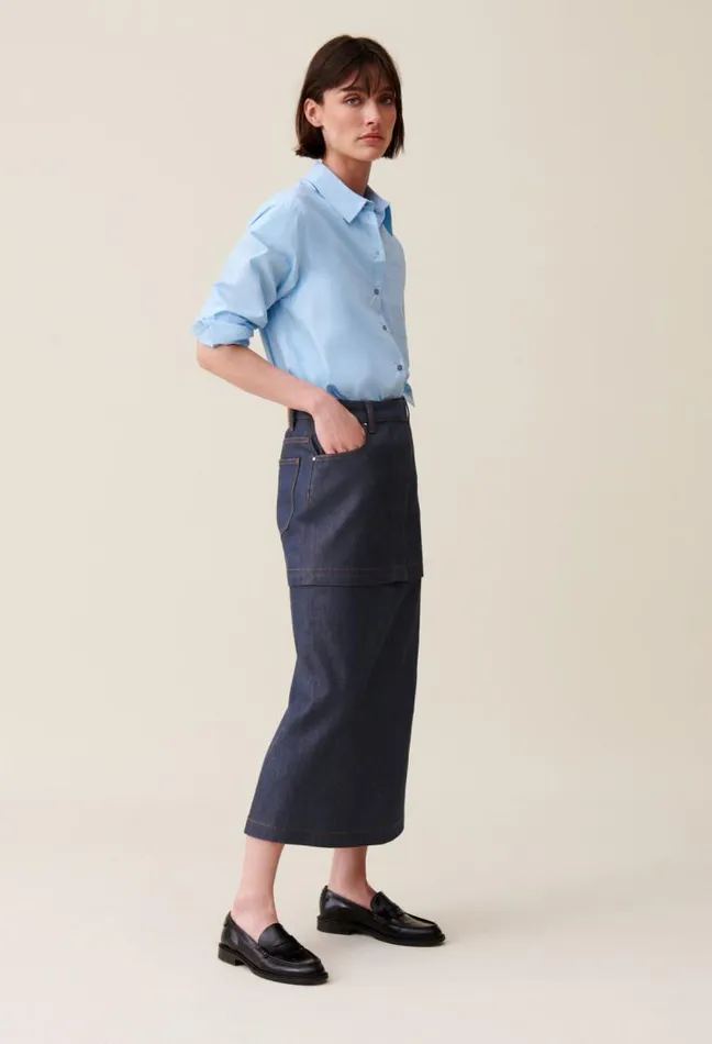 Claudie Pierlot Zip Modular Denim Skirt Clothes Skirts And Shorts