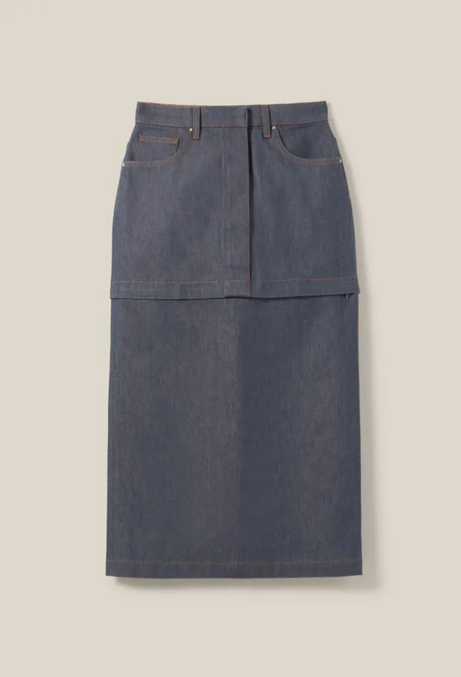 Claudie Pierlot Zip Modular Denim Skirt Clothes Skirts And Shorts