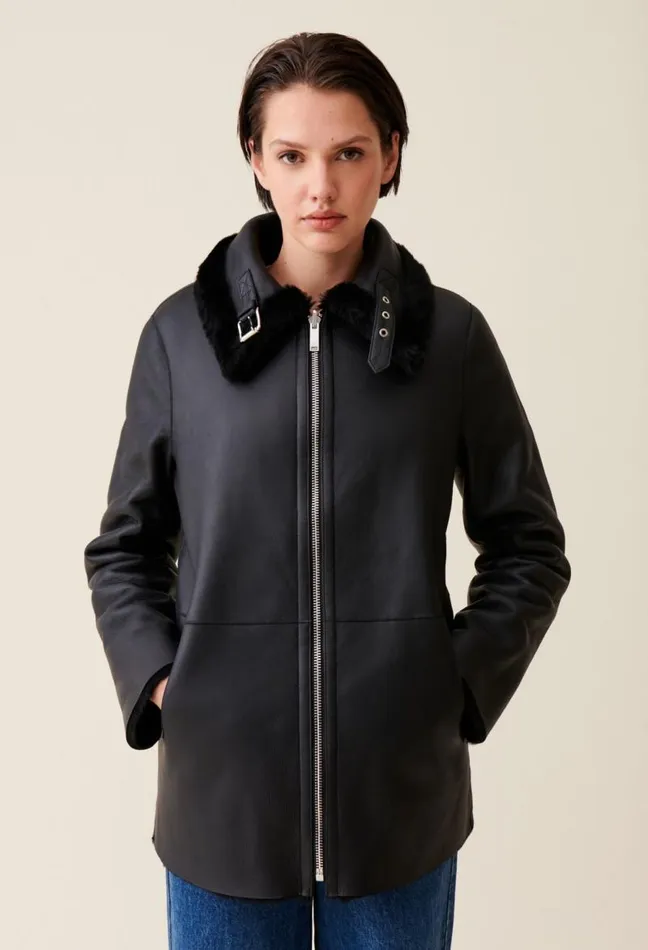 Claudie Pierlot Zipped Coat Clothes Coats