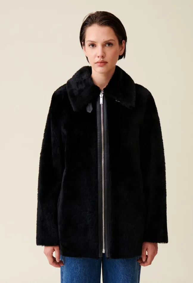 Claudie Pierlot Zipped Coat Clothes Coats