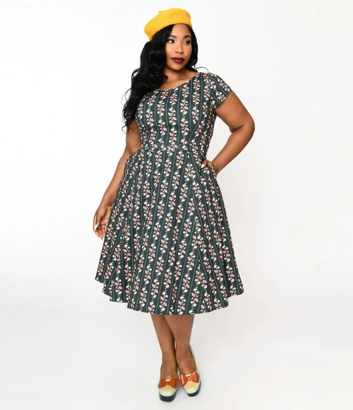 Collectif Green Wallflower Striped Swing Dress DressesPlus Unique Vintage Pocket Dresses Collectif Green Wallflower Striped Swing Dress DressesPlus Unique Vintage Pocket Dresses
