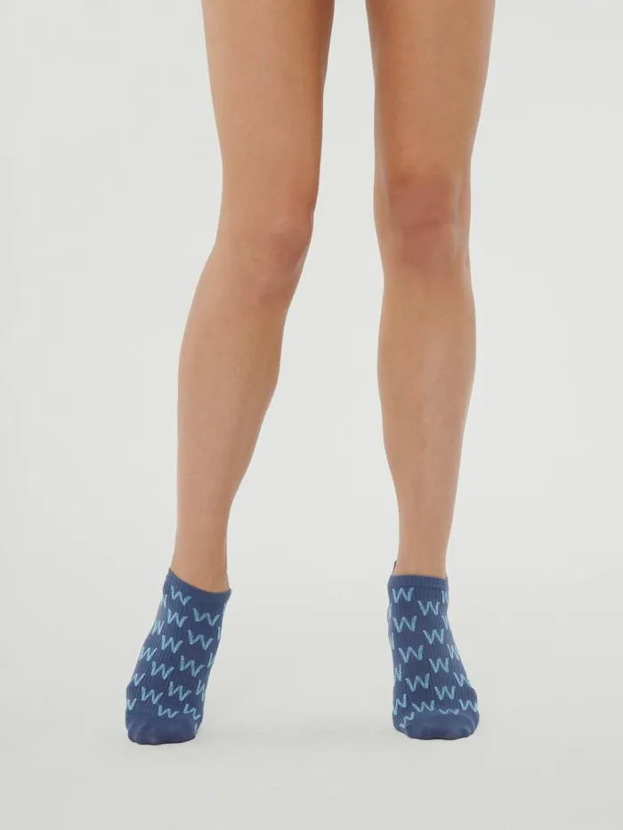 Cotton W Sneaker Socks Dusty Bluelight Aquamarine Women Wolford Socks