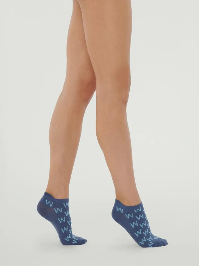 Cotton W Sneaker Socks Dusty Bluelight Aquamarine Women Wolford Socks