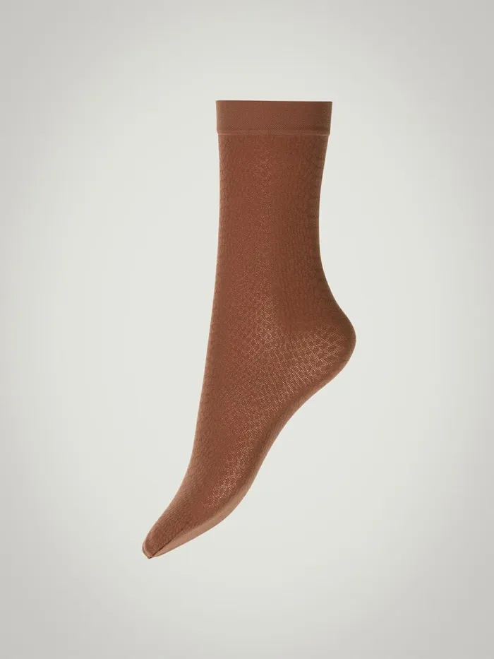 Croco Jacquard Socks Coffe Women Wolford Socks