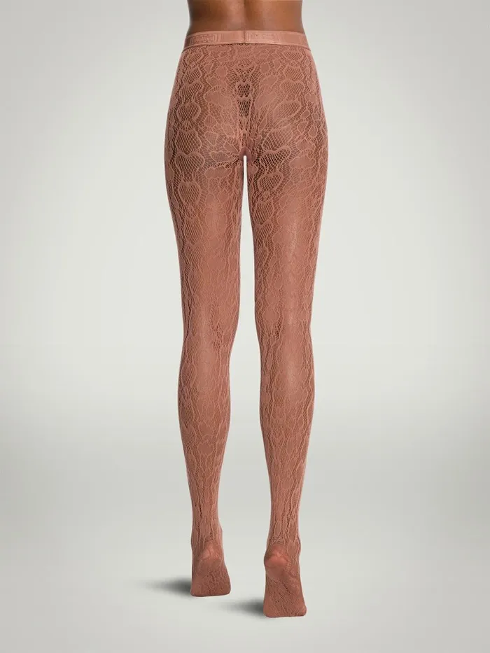 Croco Net Tights Coffe Women Wolford Tights