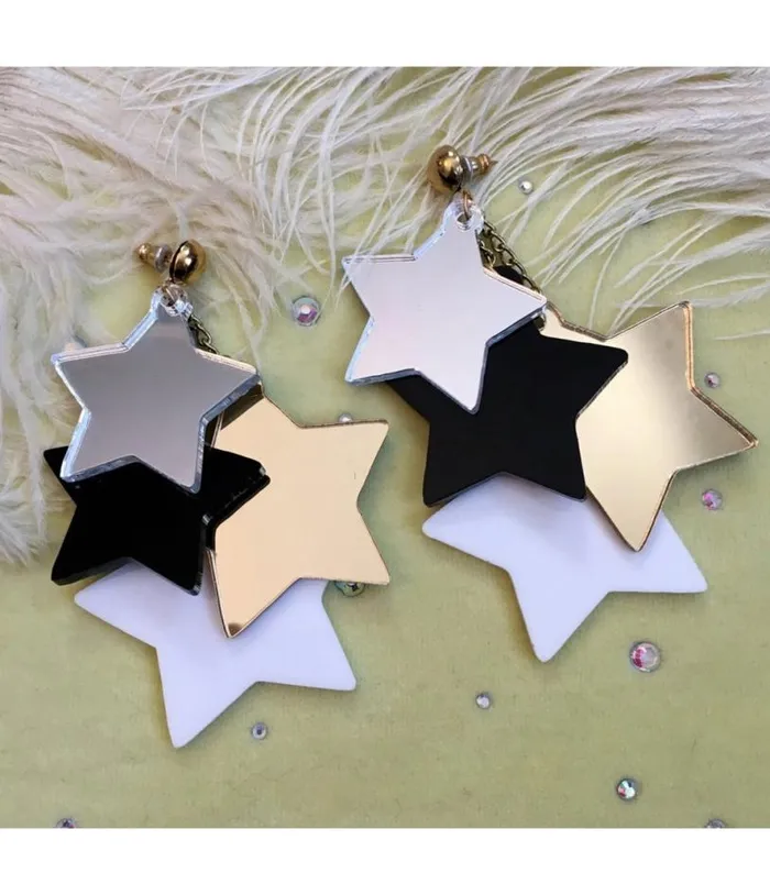 Dangling Stars Earrings Accessories Unique Vintage Earrings