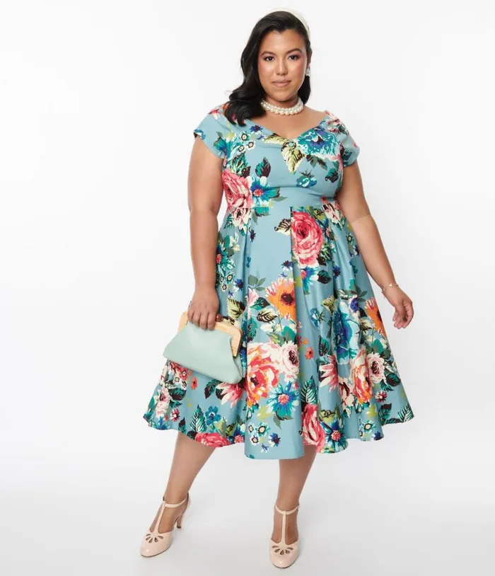 Dolly and Dotty Blue Step Back In Time Swing Dress Dresses Unique Vintage Pocket Dresses Dolly and Dotty Blue Step Back In Time Swing Dress Dresses Unique Vintage Pocket Dresses