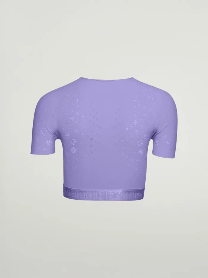 Dots Illusion Net Crop Top Ultra Violet Women Wolford Tops