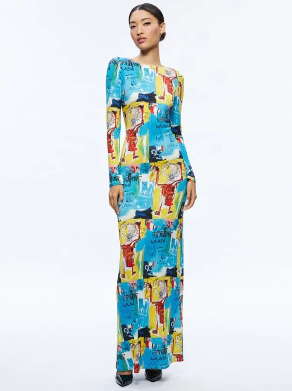 Dresses Women Alice Olivia AO X BASQUIAT DELORA MAXI DRESS Untitled